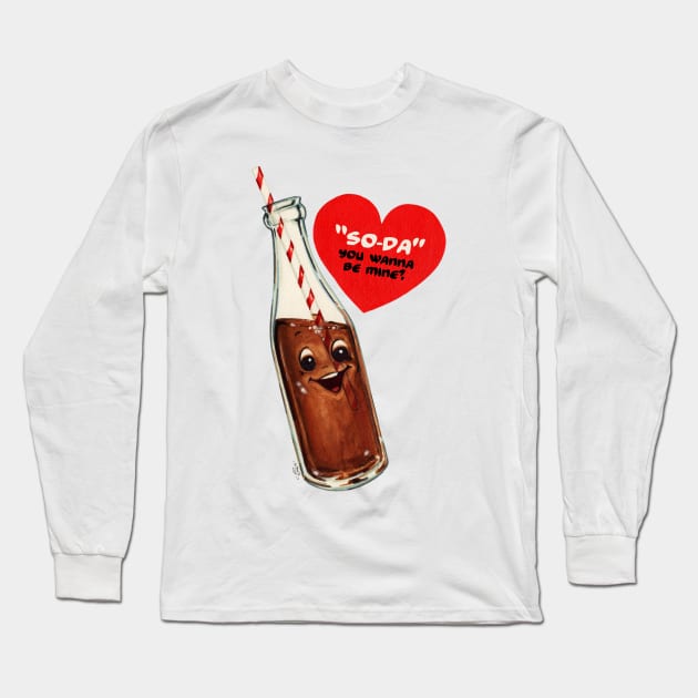 Valentine Soda Long Sleeve T-Shirt by KellyGilleran